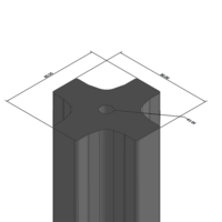 56-210-0 MODULAR SOLUTIONS DOOR PART<BR>90MM X 90MM LEAD COUNTERWEIGHT - ANSI 40